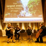 World premiere of "Tribute to Kurt Gödel" performed by Adamas string quartet